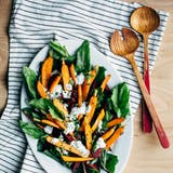 Diasinkan Baby Beet and Carrot Salad with Herbed Yogurt Ranch