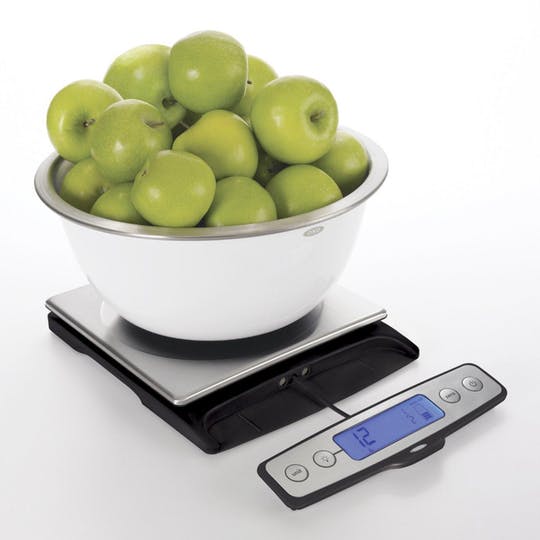 Bra Grips Stainless Steel Food Scale with Pull Out Display, 22-Pound from OXO