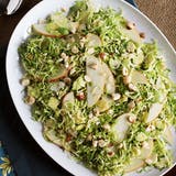 Rakad Brussels Sprouts Salad with Apples, Hazelnuts & Brown Butter Vinaigrette