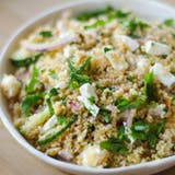 Lunch Recipe: Couscous Salad with Cucumber, Red Onion, & Herbs